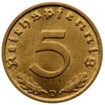 سکه 5 رایش فینیگ رایش سوم