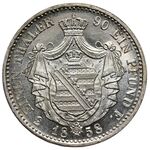 سکه 1/3 تالر یوهان از زاکسن