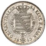 سکه 1/6 تالر ارنست آگوست از ساکس-کوبورگ-گوتا