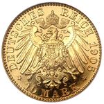 سکه 10 مارک طلا فردریش آگوست سوم از زاکسن
