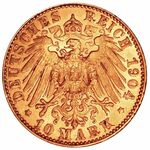 سکه 10 مارک طلا گئورگ از زاکسن