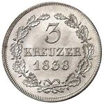 سکه 3 کروزر ارنست آنتون از ساکس-کوبورگ-گوتا