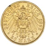 سکه 20 مارک طلا کارل الکساندر از ساکس-وایمار-آیزناخ