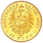 سکه 10 مارک طلا لودویگ سوم از هسن-دارمشتات