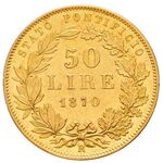 سکه 50 لیره طلا پیوس نهم