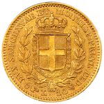 سکه 10 لیره طلا کارلو آلبرتو