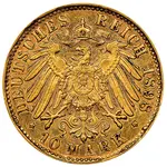 سکه 10 مارک طلا اتو از باواریا