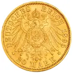 سکه 20 مارک طلا اتو از باواریا