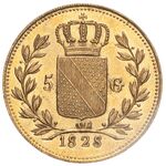 سکه 5 گلدن طلا لودویگ یکم از بادن