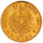 سکه 5 مارک طلا لودویگ دوم از باواریا