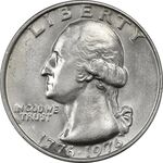 سکه کوارتر دلار 1976 جشن دویست سالگی واشنگتن - MS61 - آمریکا