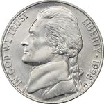 سکه 5 سنت 1998P جفرسون - MS61 - آمریکا