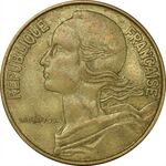 سکه 20 سانتیم 1969 (ماریان) جمهوری کنونی - EF45 - فرانسه