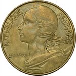 سکه 20 سانتیم 1975 (ماریان) جمهوری کنونی - AU50 - فرانسه