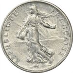 سکه 1/2 فرانک 1967 جمهوری کنونی - AU50 - فرانسه