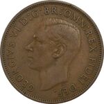 سکه 1 پنی 1949 جرج ششم - EF40 - انگلستان