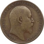 سکه 1 پنی 1910 جرج پنجم - VF25 - انگلستان