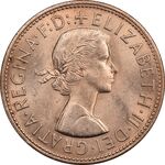 سکه 1 پنی 1965 الیزابت دوم - MS62 - انگلستان