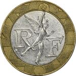 سکه 10 فرانک 1992 جمهوری کنونی - AU50 - فرانسه