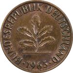 سکه 2 فینیگ 1963F جمهوری فدرال - EF45 - آلمان