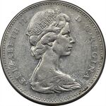 سکه 5 سنت 1966 الیزابت دوم - EF45 - کانادا
