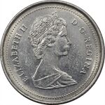 سکه 10 سنت 1986 الیزابت دوم - AU50 - کانادا