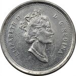سکه 10 سنت 1999 الیزابت دوم - AU50 - کانادا