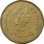 سکه 1 دلار 1989 الیزابت دوم - EF45 - کانادا