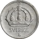 سکه 1 کرون 1944 گوستاو پنجم - VF30 - سوئد