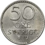 سکه 50 اوره 1967 گوستاو ششم - MS63 - سوئد