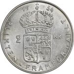 سکه 2 کرون 1954 گوستاو ششم - MS61 - سوئد