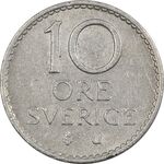 سکه 10 اوره 1961 گوستاو ششم - AU50 - سوئد
