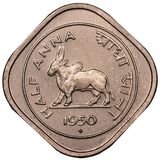 سکه 1/2 آنه جمهوری هند