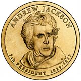 1 دلار اندرو جکسون - USA 1 Dollar copper coin - Presidential - Andrew Jackson