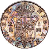 8 رئال تصویری - Spain 8 reales silver coin - Portrait - Carolus III