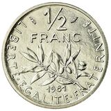 سکه 1/2 فرانک جمهوری