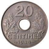 سکه 20 سانتیم جمهوری