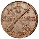 معرفی و مشخصات سکه 1/4 اسکیلینگ گوستاف چهارم آدولف