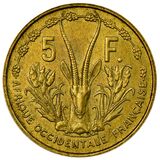سکه 5 فرانک آفریقای غربی فرانسه