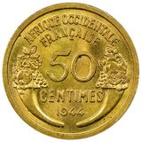 سکه 50 سانتیم آفریقای غربی فرانسه