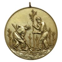 مدال جشن درختکاری درجه 1 - AU - محمد رضا شاه