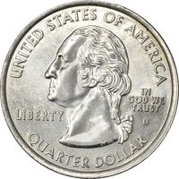 سکه کوارتر دلار 2001D ایالتی (ورمونت) - MS61 - آمریکا