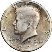سکه نیم دلار 1971D کندی - AU50 - آمریکا