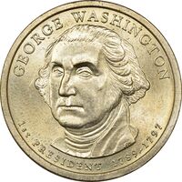 سکه یک دلار 2007P ریاست جمهوری جرج واشنگتن - MS62 - آمریکا