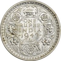 سکه 1 روپیه 1942 جرج ششم - MS61 - هند