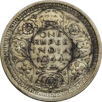 سکه 1 روپیه 1944 جرج ششم - AU55 - هند