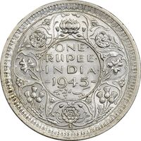 سکه 1 روپیه 1945 جرج ششم - MS61 - هند
