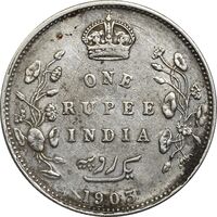سکه 1 روپیه 1903 ادوارد هفتم - EF40 - هند