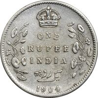 سکه 1 روپیه 1904 ادوارد هفتم - EF40 - هند