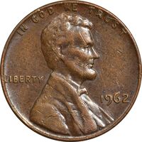 سکه 1 سنت 1962 لینکلن - EF45 - آمریکا